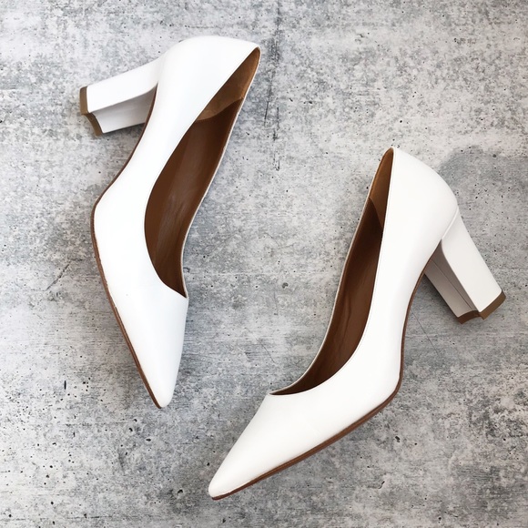 Aquatalia Shoes - New Aquatalia Michaela White Leather Pumps